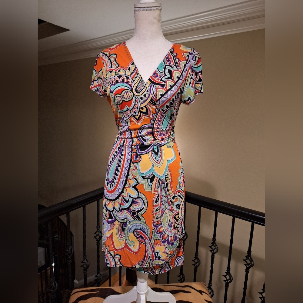 Emma & Michele Paisley Maxi Wrap Dress ■ Size M